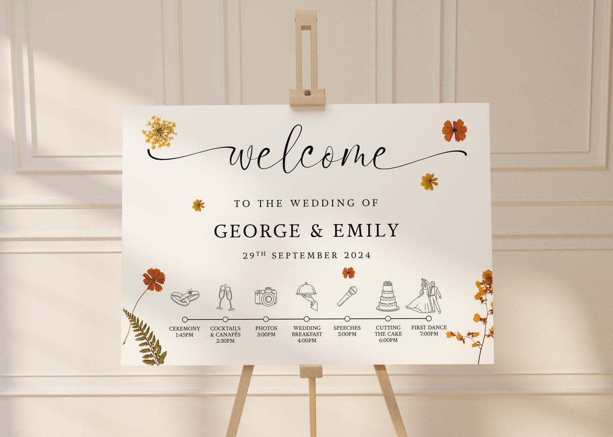 Pressed Flower with Schedule