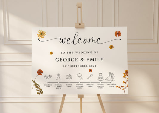 Pressed Flower with Schedule