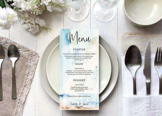 Seascape Wedding Menu | Full Matching Set