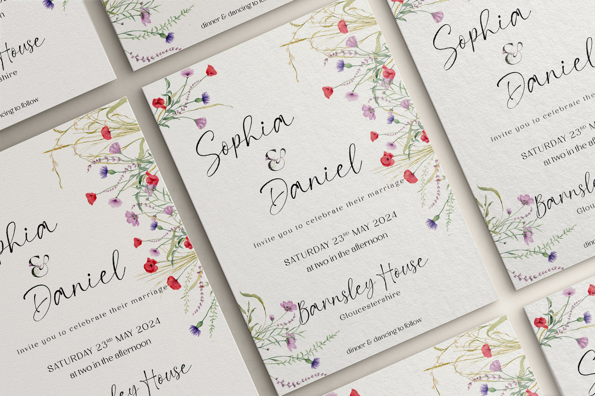 Wildflower Double Sided Invitations