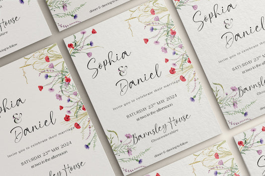 Wildflower Double Sided Invitations