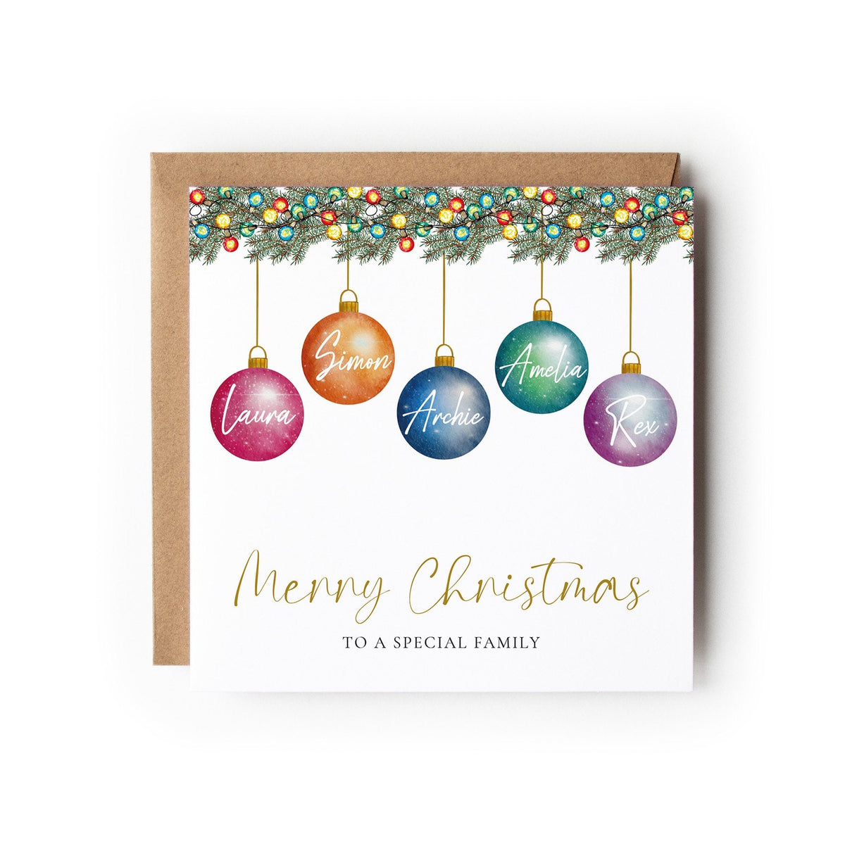 Special Family Bauble Card