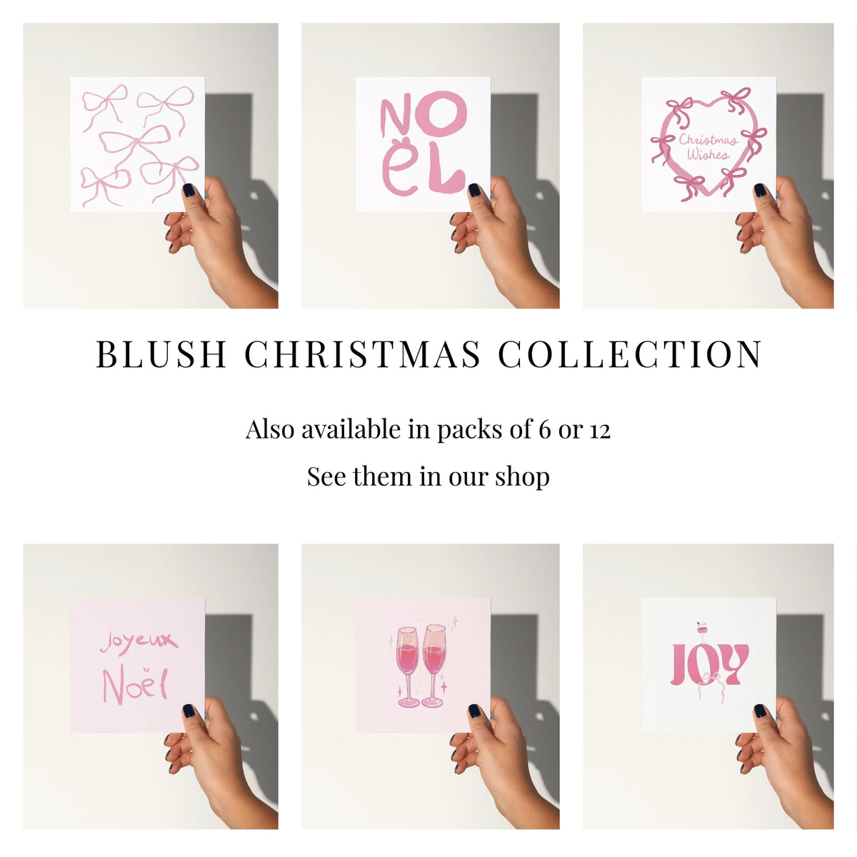 Pink Ribbon Christmas Card: Elegant Holiday Greeting Card