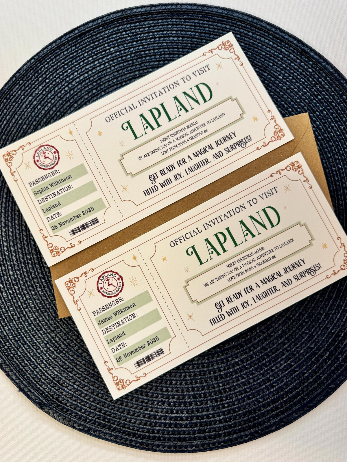 Lapland Boarding Pass, Personalised Lapland Ticket, Christmas Surprise, Holiday Reveal, Magical Adventure Gift for Kids