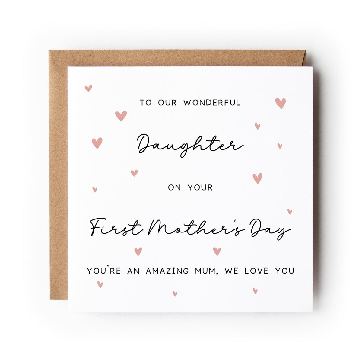 First Mother’s Day Card for my Daughter, New Mum, Heart Design
