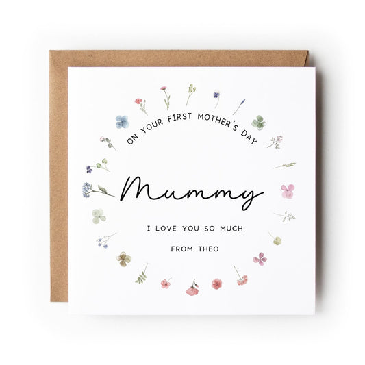 Personalised First Mother’s Day Card, Floral Design