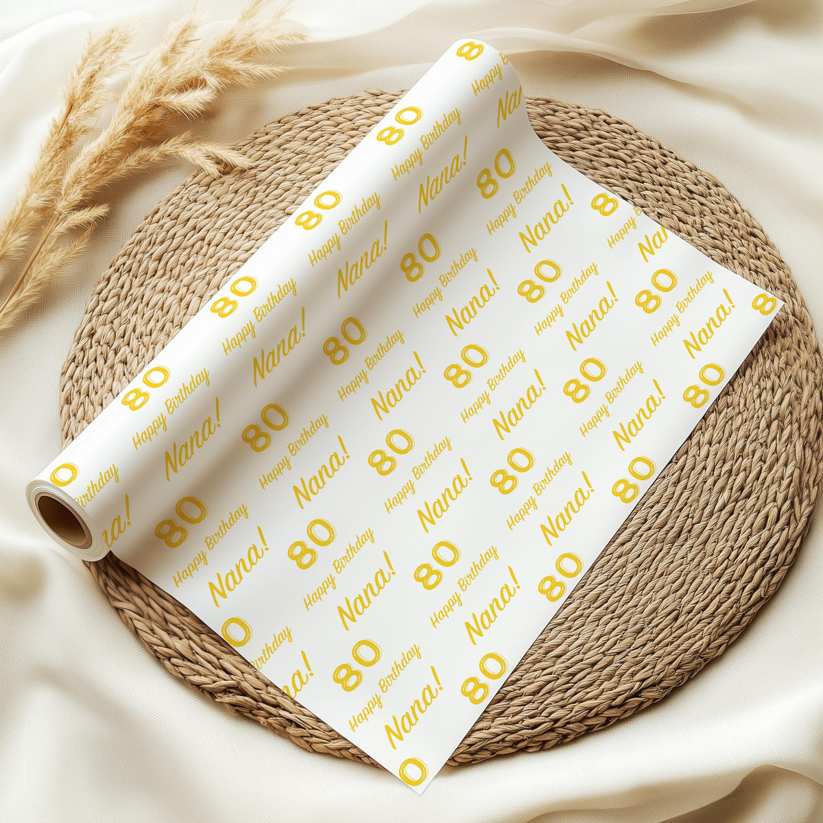 Personalised Birthday Wrapping Paper, Name & Age Gift Wrap, Wrapping Paper Roll or Sheets, Birthday Paper, Printed Wrap, Party Gift Wrap