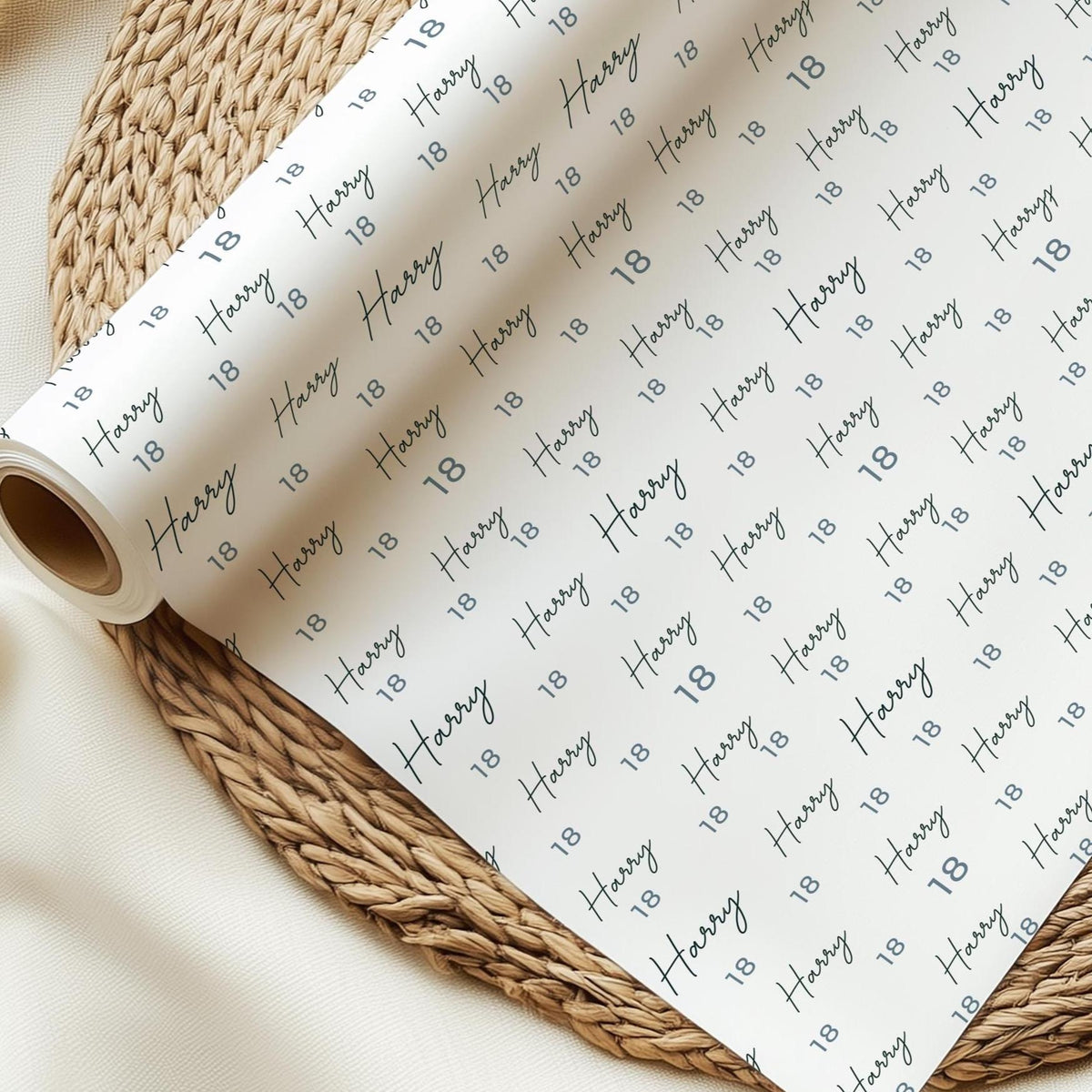 Personalised 18th Birthday Wrapping Paper, Custom 18th Birthday Paper, Boys 18th Gift Wrap, Personalised 18th Birthday Gift Wrap