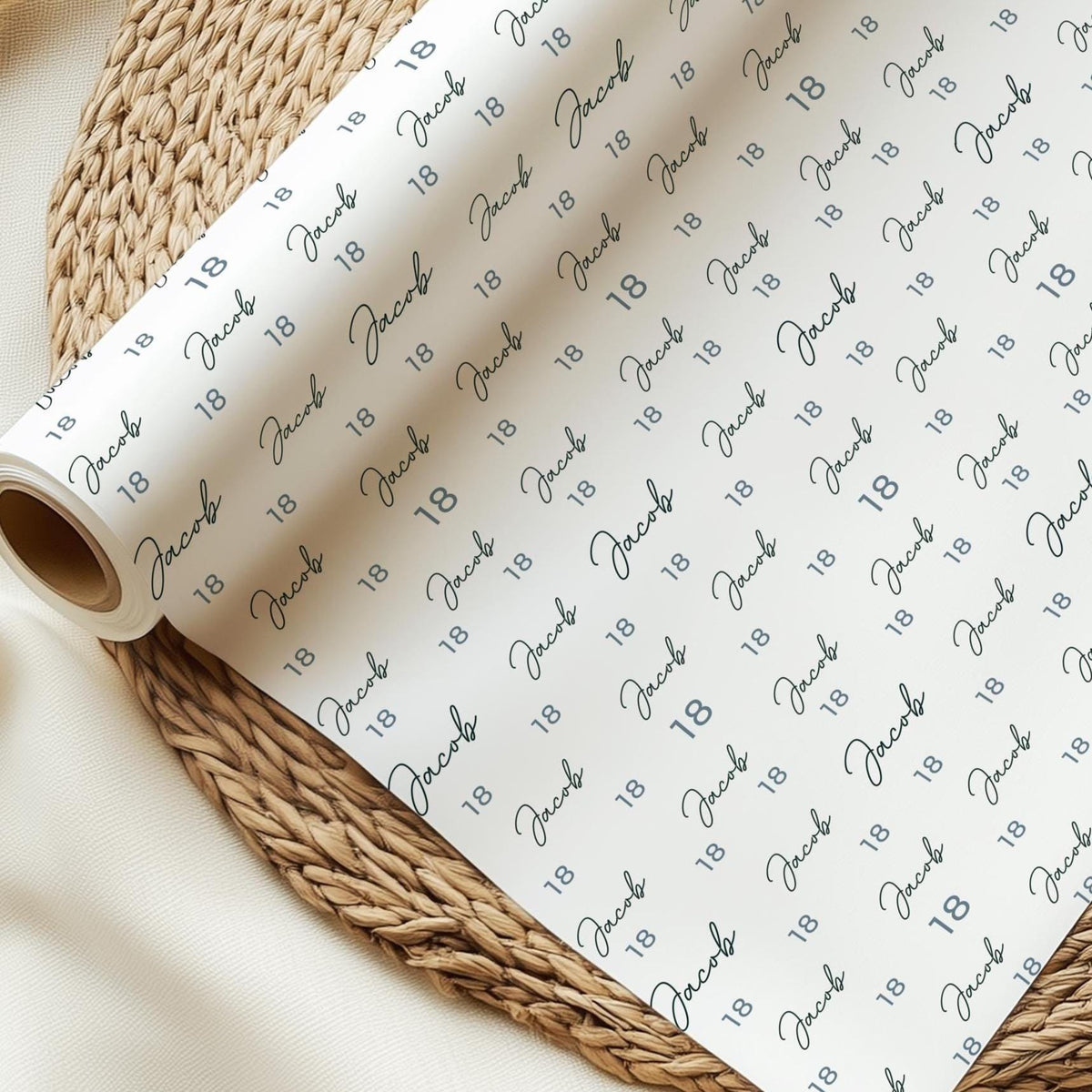 Personalised 18th Birthday Wrapping Paper, Custom 18th Birthday Paper, Boys 18th Gift Wrap, Personalised 18th Birthday Gift Wrap
