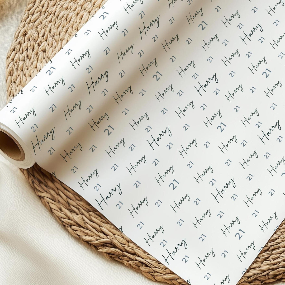 Personalised 21st Birthday Wrapping Paper, Custom 21st Birthday Paper, Boys 21st Gift Wrap, Personalised 21st Birthday Gift Wrap
