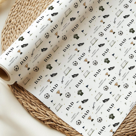 Football Father’s Day Wrapping Paper, Dad Football Gift Wrap, Football Wrapping Paper for Dad, Sports Themed Gift Wrap
