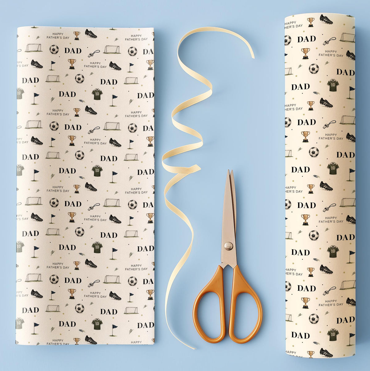Football Father’s Day Wrapping Paper, Dad Football Gift Wrap, Football Wrapping Paper for Dad, Sports Themed Gift Wrap