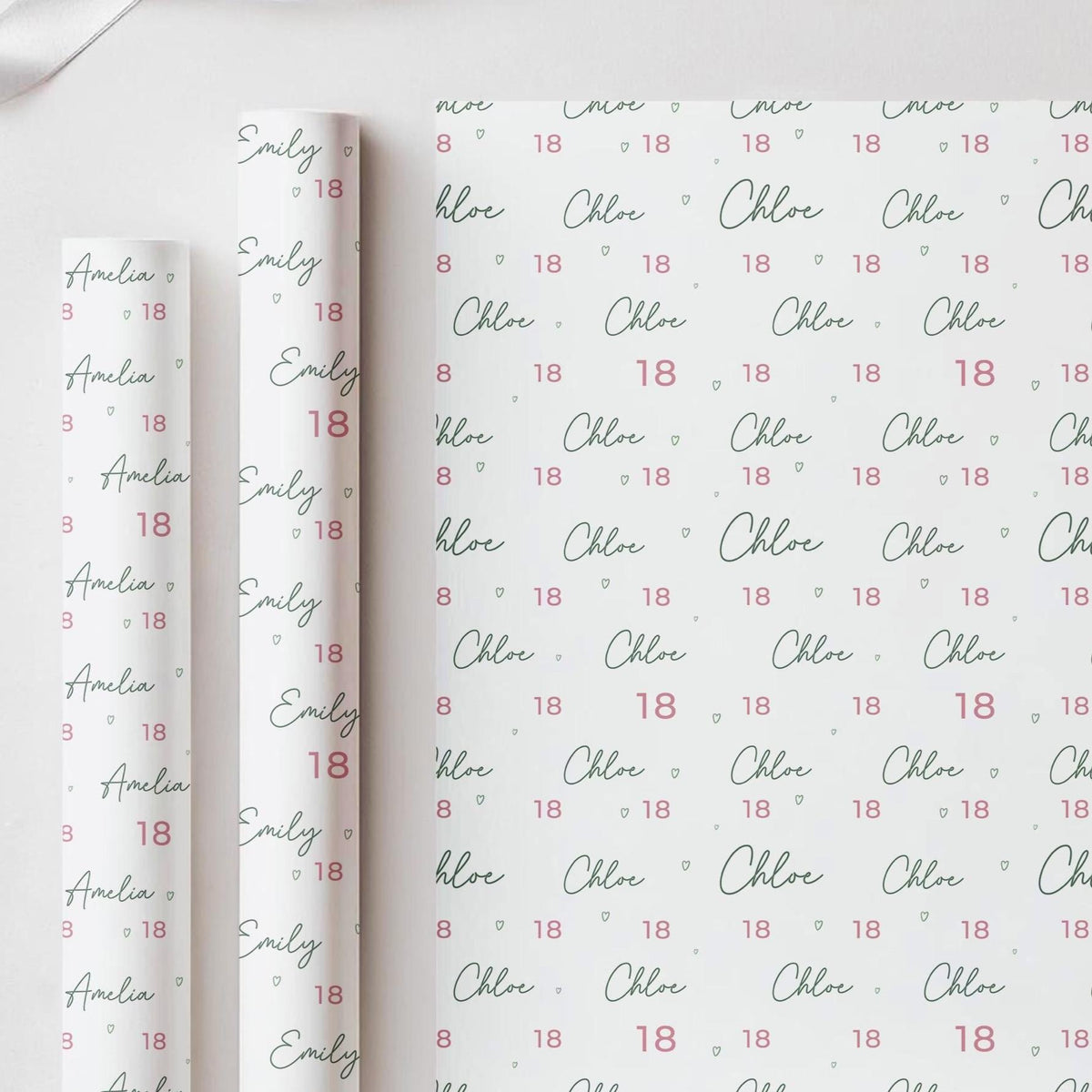 Personalised 18th Birthday Wrapping Paper, Custom 18th Birthday Paper, Girls 18th Gift Wrap, Personalised 18th Birthday Gift Wrap