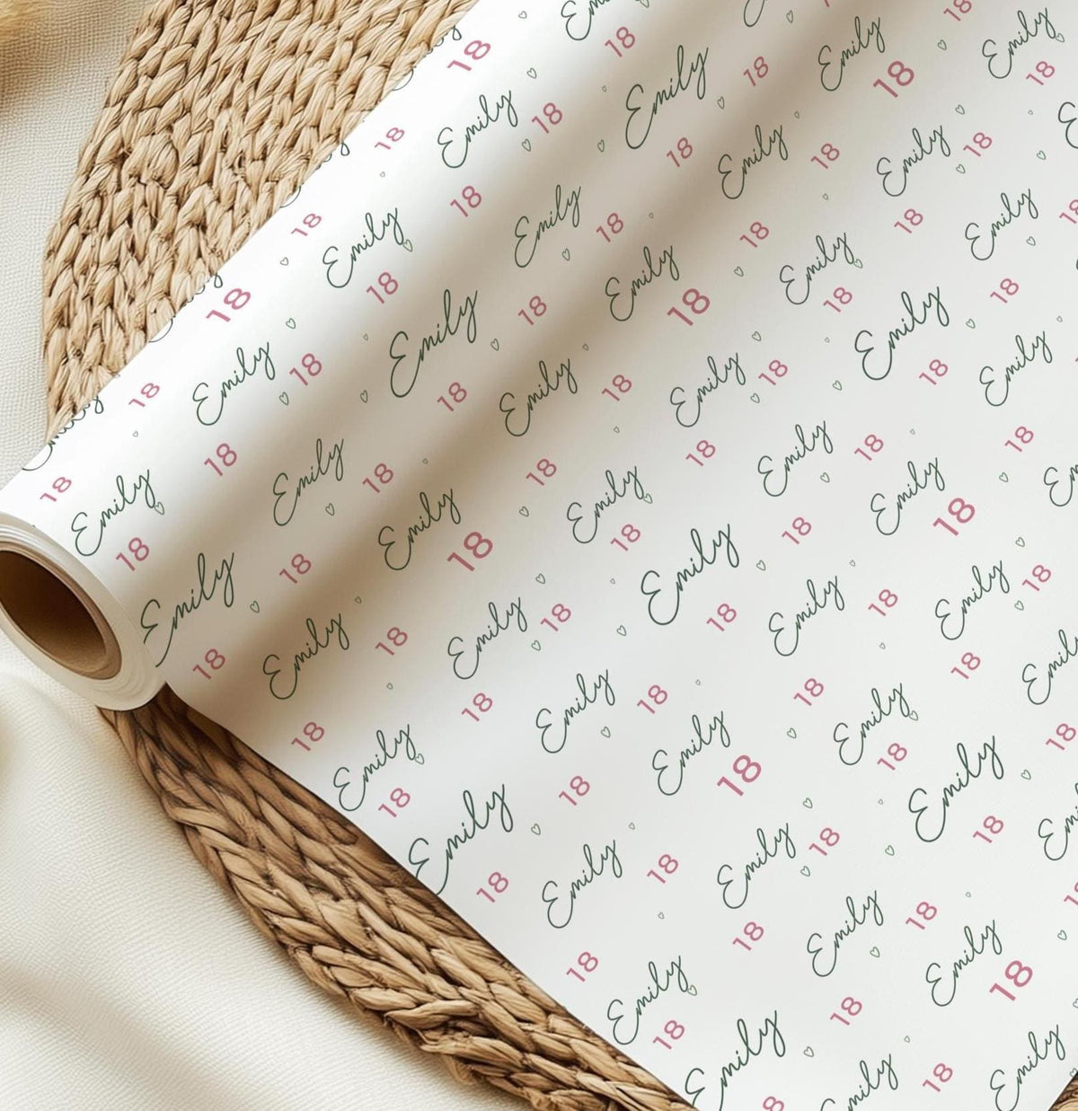 Personalised 18th Birthday Wrapping Paper, Custom 18th Birthday Paper, Girls 18th Gift Wrap, Personalised 18th Birthday Gift Wrap
