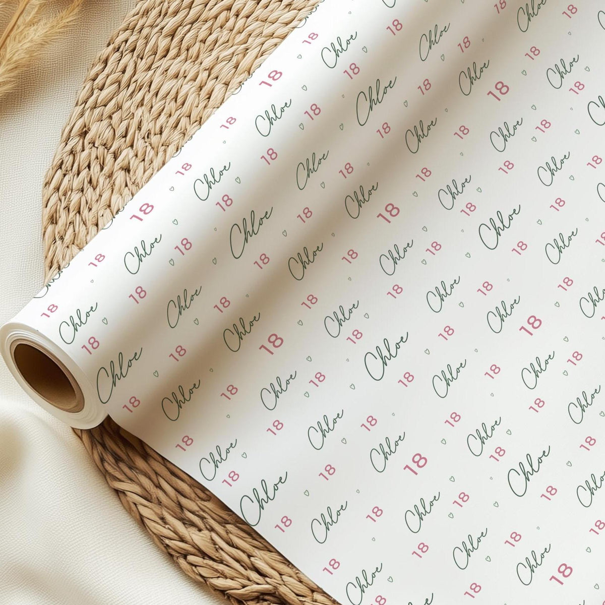 Personalised 18th Birthday Wrapping Paper, Custom 18th Birthday Paper, Girls 18th Gift Wrap, Personalised 18th Birthday Gift Wrap