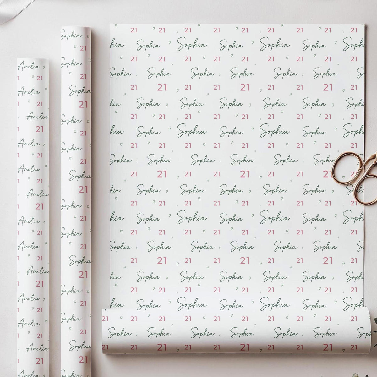 Personalised 21st Birthday Wrapping Paper, Custom 21st Birthday Paper, Girls 21st Gift Wrap, Personalised 21st Birthday Gift Wrap