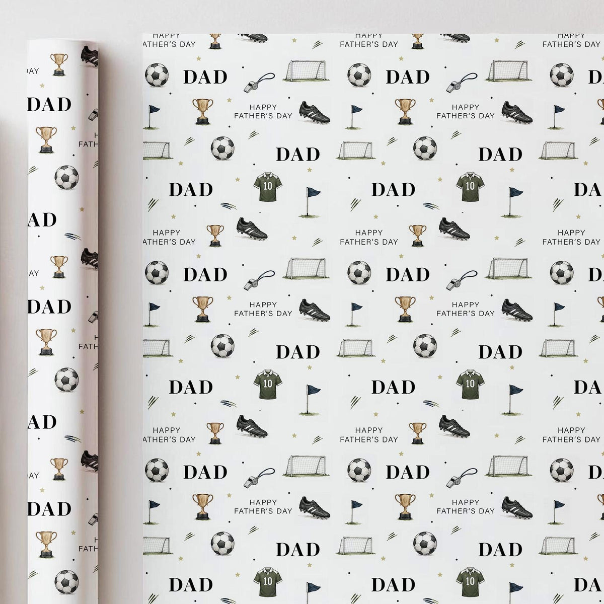 Football Father’s Day Wrapping Paper, Dad Football Gift Wrap, Football Wrapping Paper for Dad, Sports Themed Gift Wrap